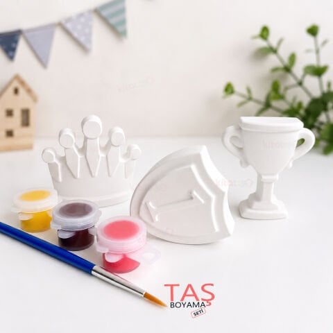 Taş Boyama Seti ŞAMPİYON FİGÜRLER 2 (Kitatoys Taş Tozu Objeleri)