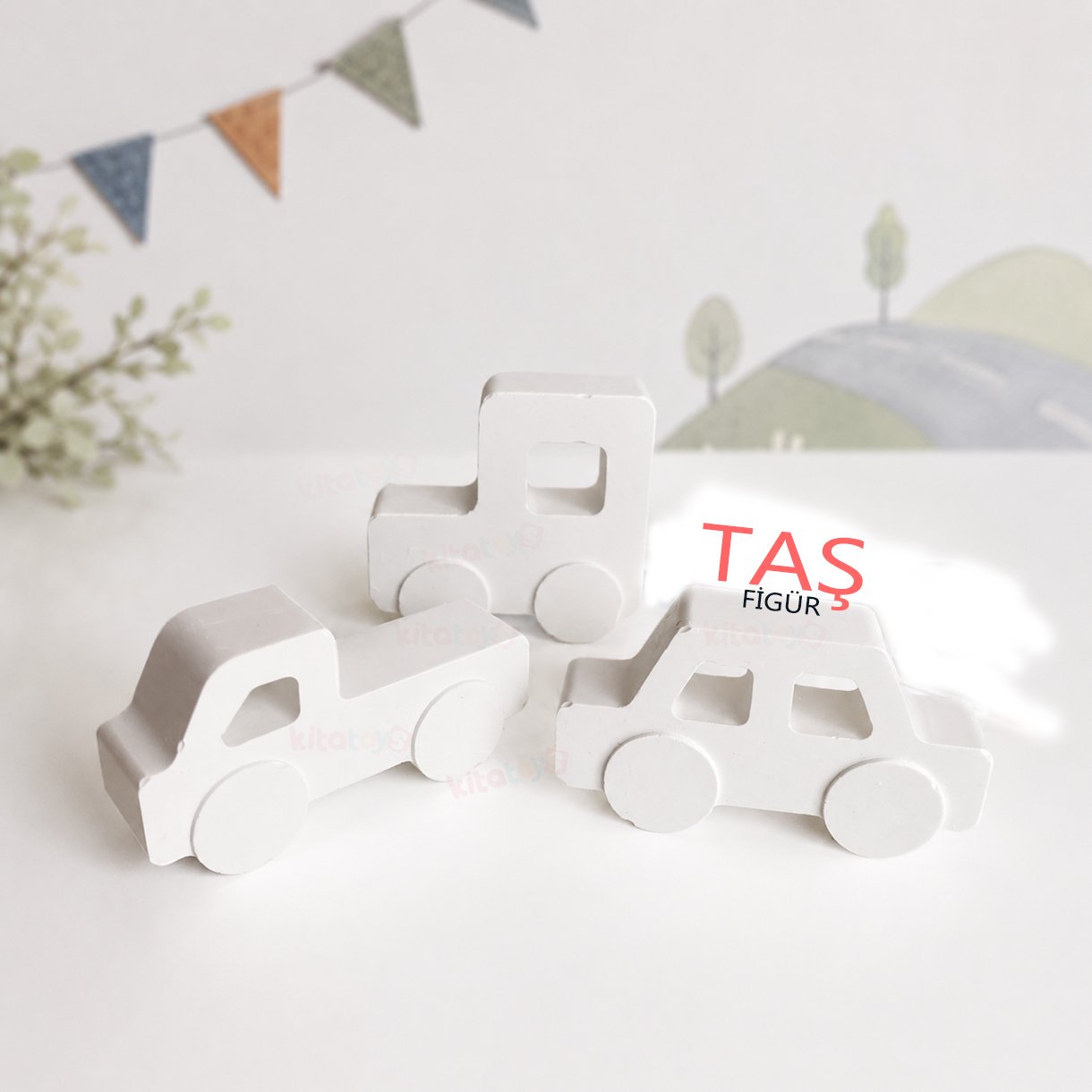 Taş Boyama ARAÇLAR (Taş Tozu Objesi) Arabalar