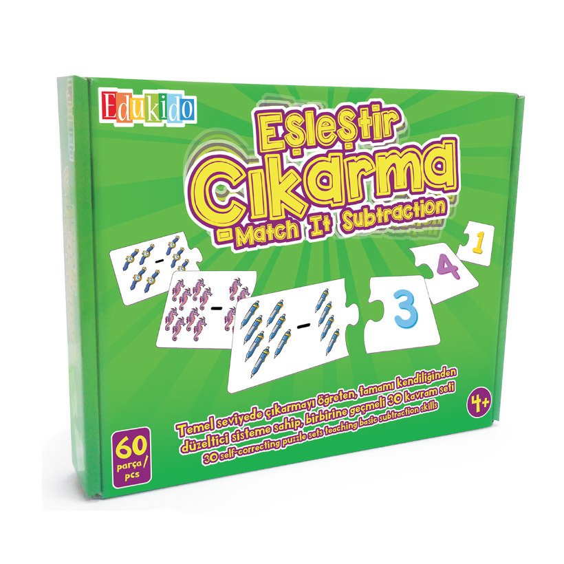 Eşleştir Çıkarma (Anaokulu Zeka Geliştirici Kartlar)