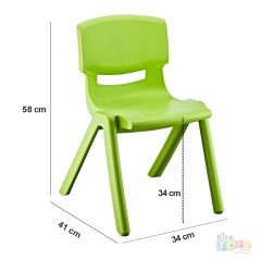 Anaokulu Sandalyesi Jumbo (Kırılmaz Plastik Çocuk Koltuğu) 34 cm Turuncu