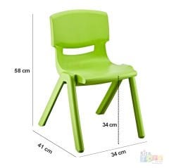 Anaokulu Sandalyesi Jumbo no505 (Kırılmaz Plastik Çocuk Koltuğu) 34 cm Kırmızı