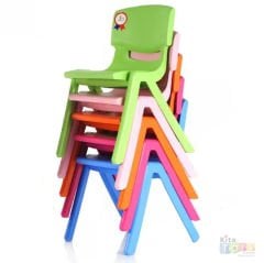 Anaokulu Sandalyesi Jumbo (Kırılmaz Plastik Çocuk Koltuğu) 34 cm Turuncu