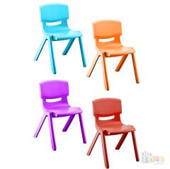 Anaokulu Sandalyesi Jumbo (Kırılmaz Plastik Çocuk Koltuğu) 34 cm Turuncu