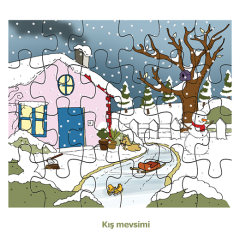 Mevsimler Puzzle Kış