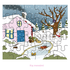 Mevsimler Puzzle Kış