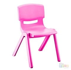 Anaokulu Sandalyesi Jumbo (Kırılmaz Plastik Çocuk Koltuğu) 34 cm Pembe