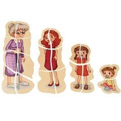 Büyüyen İnsan Puzzle (Bayan Gelişim Evreleri Katlı Ahşap) Nine