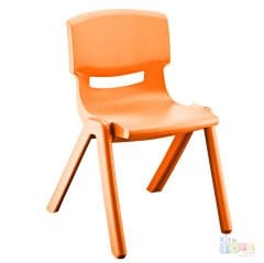 Anaokulu Sandalyesi Jumbo (Kırılmaz Plastik Çocuk Koltuğu) 34 cm Turuncu