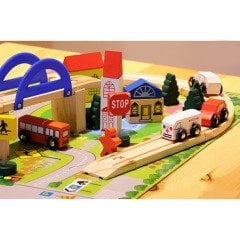 Araba Yolu Seti (40 Parça) Tren