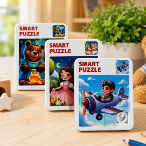 Kaydırmalı Puzzle Oyunu 4x4 BÜYÜK Boy (Sürüklemeli) Smart Yapboz