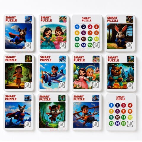 Kaydırmalı Puzzle Oyunu 4x4 BÜYÜK Boy (Sürüklemeli) Smart Yapboz