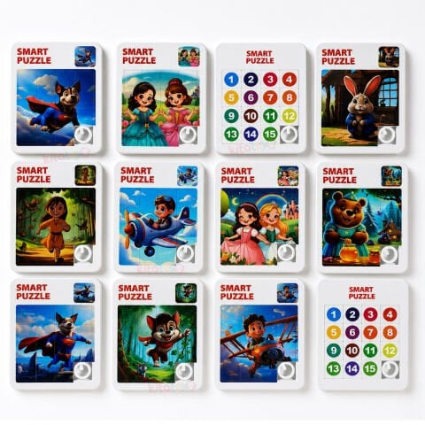 Kaydırmalı Puzzle Oyunu 4x4 BÜYÜK Boy (Sürüklemeli) Smart Yapboz