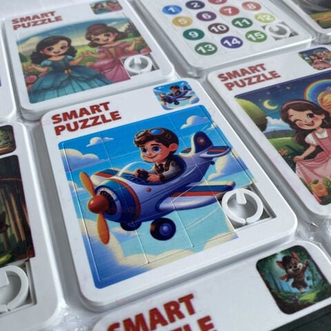 Kaydırmalı Puzzle Oyunu 4x4 BÜYÜK Boy (Sürüklemeli) Smart Yapboz