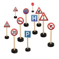 Ahşap Trafik İşaretleri 15 Parça (Eğitici Oyuncak)