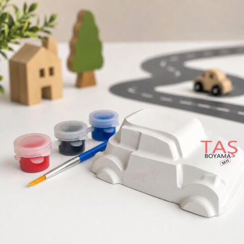Taş Boyama Seti CİP ARABA (Taş Tozu Objeleri)