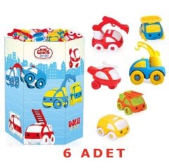 Ton Ton Araçlar 6 Adet (Kırılmaz-Dayanıklı) Araba