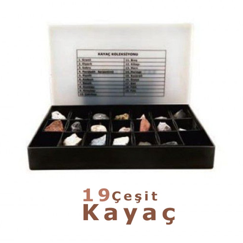Kayaç Koleksiyonu 19 Çeşit (Fen Doğa Merkezi)