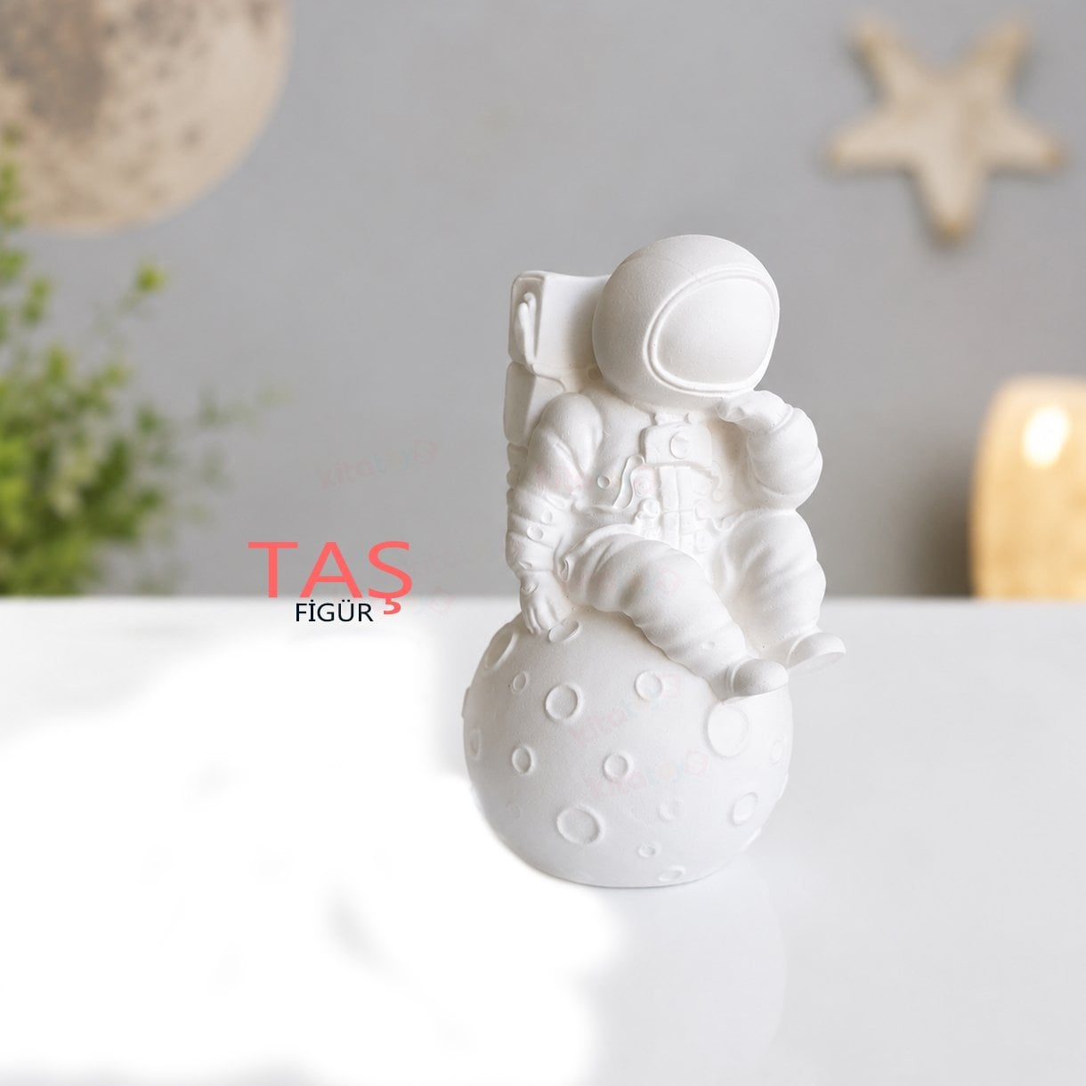 Taş Boyama Figürü ASTRONOT 3 Boyutlu (3D Uzay Temalı Kitatoys Oyuncak Objesi)