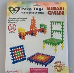 Mimari Çiviler (192 Parça) Beceri Anaokulu Oyuncakları