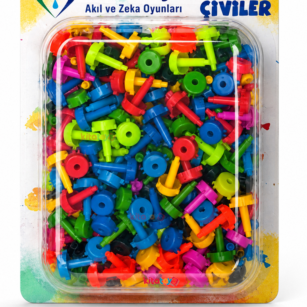 Mimari Çiviler (192 Parça) Beceri Anaokulu Oyuncakları