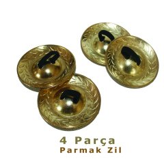Parmak Zil 4'Lü (Müzik Aleti Metal)