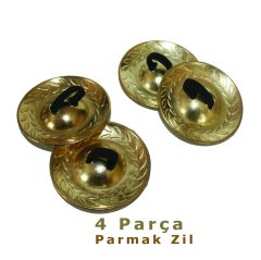 Parmak Zil 4'Lü (Müzik Aleti Metal)