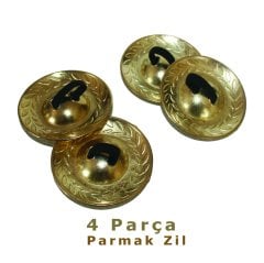 Parmak Zil 4'Lü (Müzik Aleti Metal)