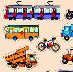 Kara Taşıtları Puzzle Anasınıfı Oyuncakları