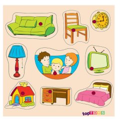 Evimiz Puzzle-Kulplu-Ev Eşyaları