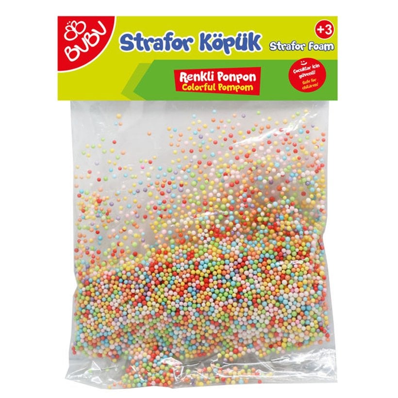 Kar Tanesi Boncuk Köpük RENKLİ (Kar Köpüğü) Strafor