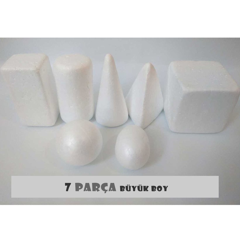 Köpük Geometrik Şekiller 7 Parça Eğitici Malzemesi