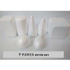 Köpük Geometrik Şekiller 7 Parça Eğitici Malzemesi