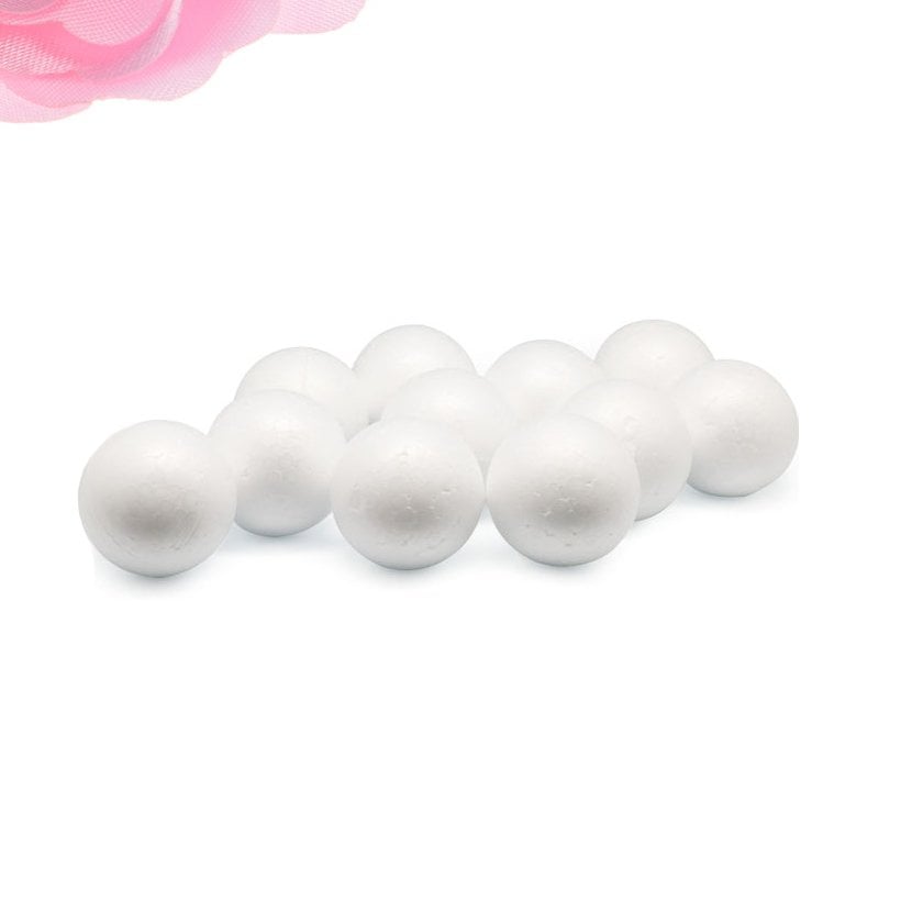 Köpük Top 5 cm 50 Adet (Yuvarlak Strafor Sanat Malzemeleri)