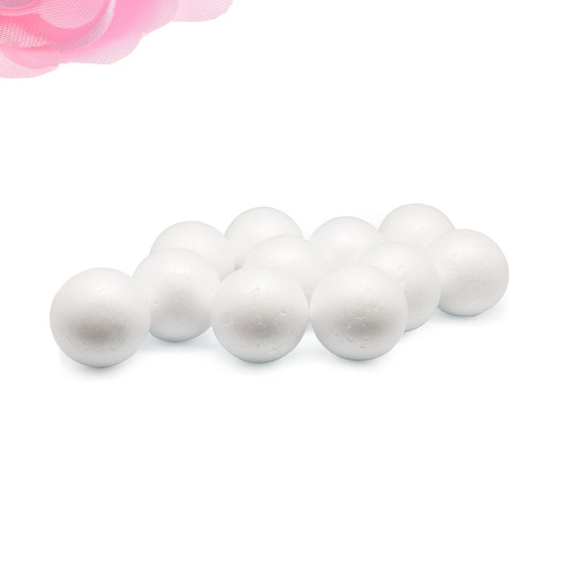 Köpük Top 5 cm 50 Adet (Yuvarlak Strafor Sanat Malzemeleri)