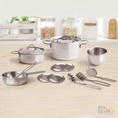 Çelik Tencere Seti 14 Parça Oyuncak Mutfak Setleri