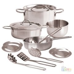 Çelik Tencere Seti 14 Parça Oyuncak Mutfak Setleri