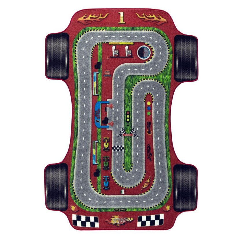 Confetti Car Racing 133x190 Çocuk Halısı