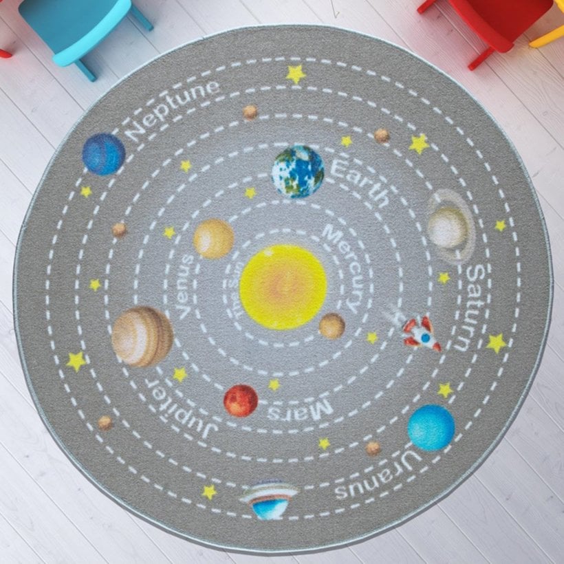 Confetti Universe Ø 200 Cm Çocuk Halısı Güneş Sistemi