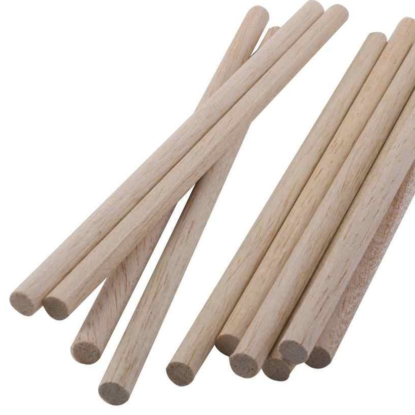 15 cm Ahşap Yuvarlak Çubuklar 50'Li Etkinlik Çubuğu