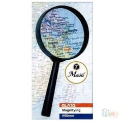 Büyüteç 90 mm Masis (Cam Mercekli) Glass Plastik Çerçeveli Saplı