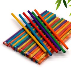 14 cm Ahşap Yuvarlak Çubuklar 50'Li Renkli Etkinlik Çubuğu