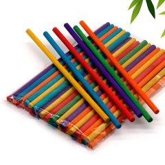 14 cm Ahşap Yuvarlak Çubuklar 50'Li Renkli Etkinlik Çubuğu