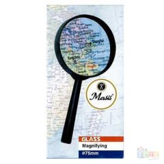 Büyüteç 75 mm Masis (Cam Mercekli) Glass Plastik Çerçeveli Saplı
