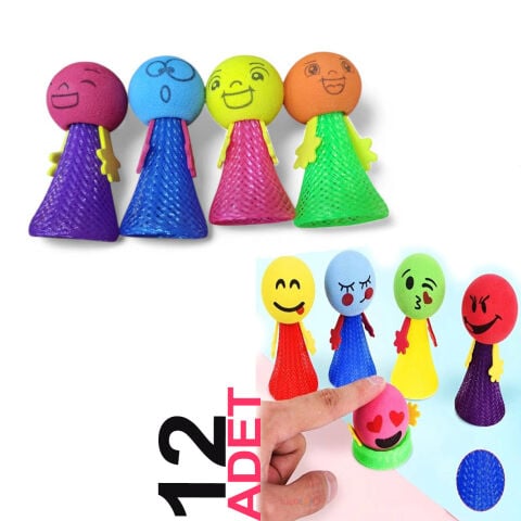 Zıplayan Adam 12'Li (Emojili  Zıp Zıp Sıçrayan ) Oyuncak