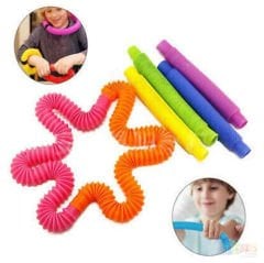 Pop Tubes 6'Lı Set (Esnek Uzayan Borular) Duyusal Oyuncak