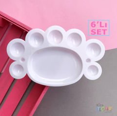 6 Adet Çiçek Boya Paleti Küçük (Eğitim Gereçleri) Resim