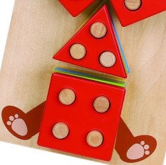 Ayıcık Geometrik Şekiller 4 Katlı (Anaokulu Oyuncak)