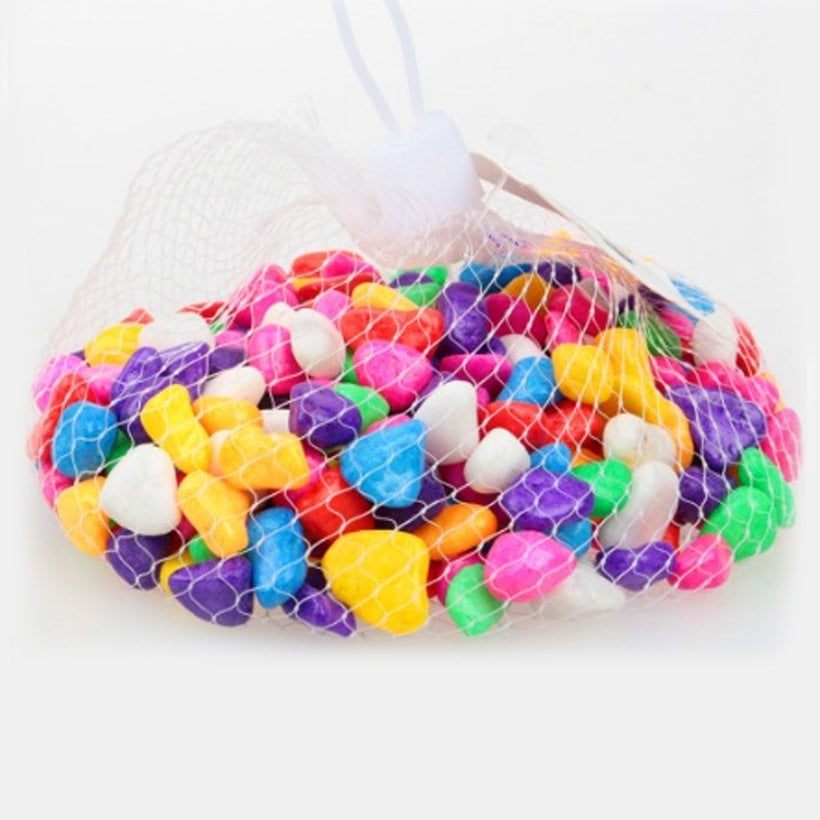 Renkli Taşlar 1-2 cm Çap Filede Dekoratif 250 gr