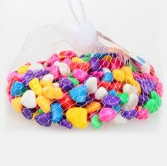 Renkli Taşlar 1-2 cm Çap Filede Dekoratif 250 gr