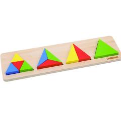 Üçgen Parça Bütün (Anaokulu Oyuncakları) Tam Yarım Geometrik